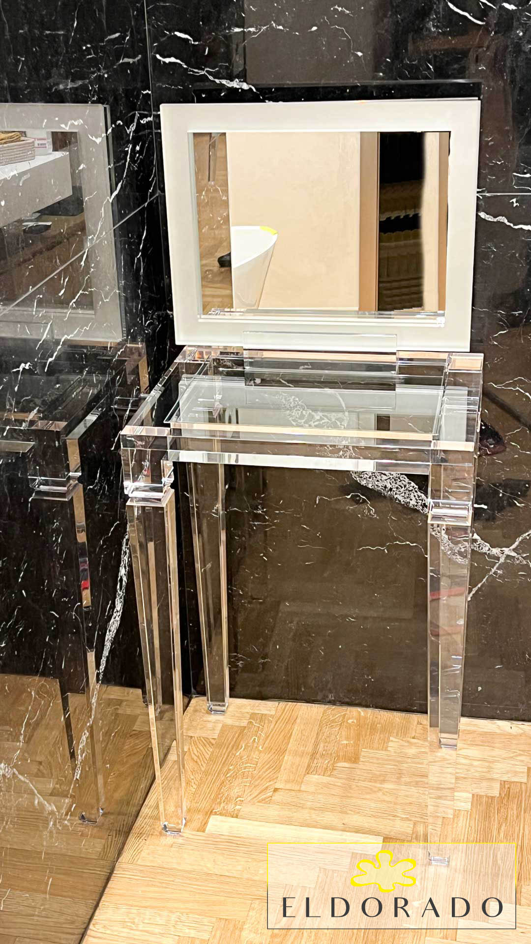 Consolle plexiglass LV1 cm 50 x 40 h.75